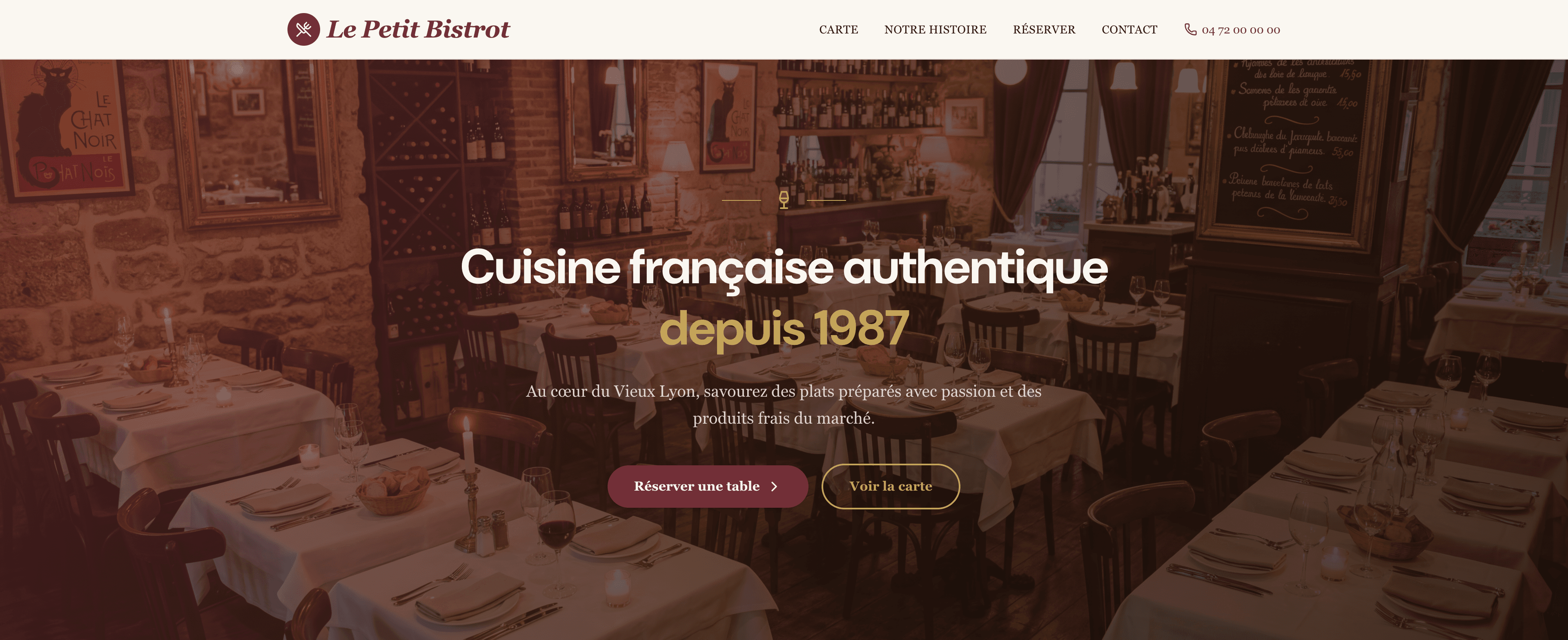 Aperçu d'un site moderne créé par Devoria