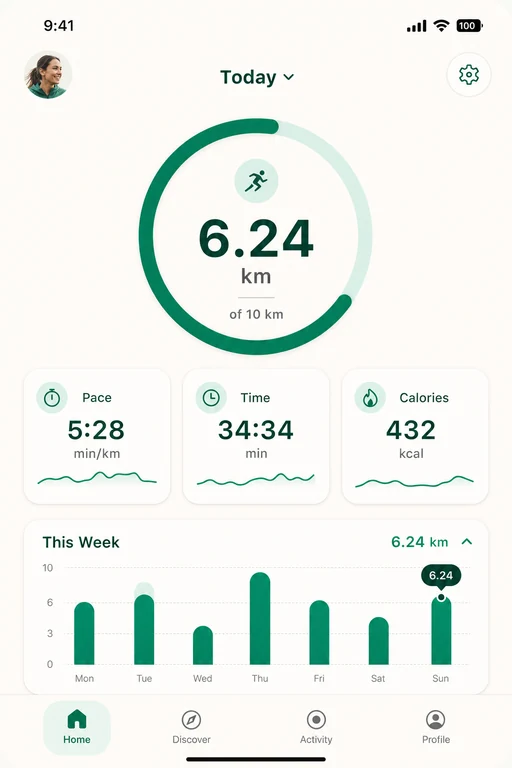 Écran de suivi de course